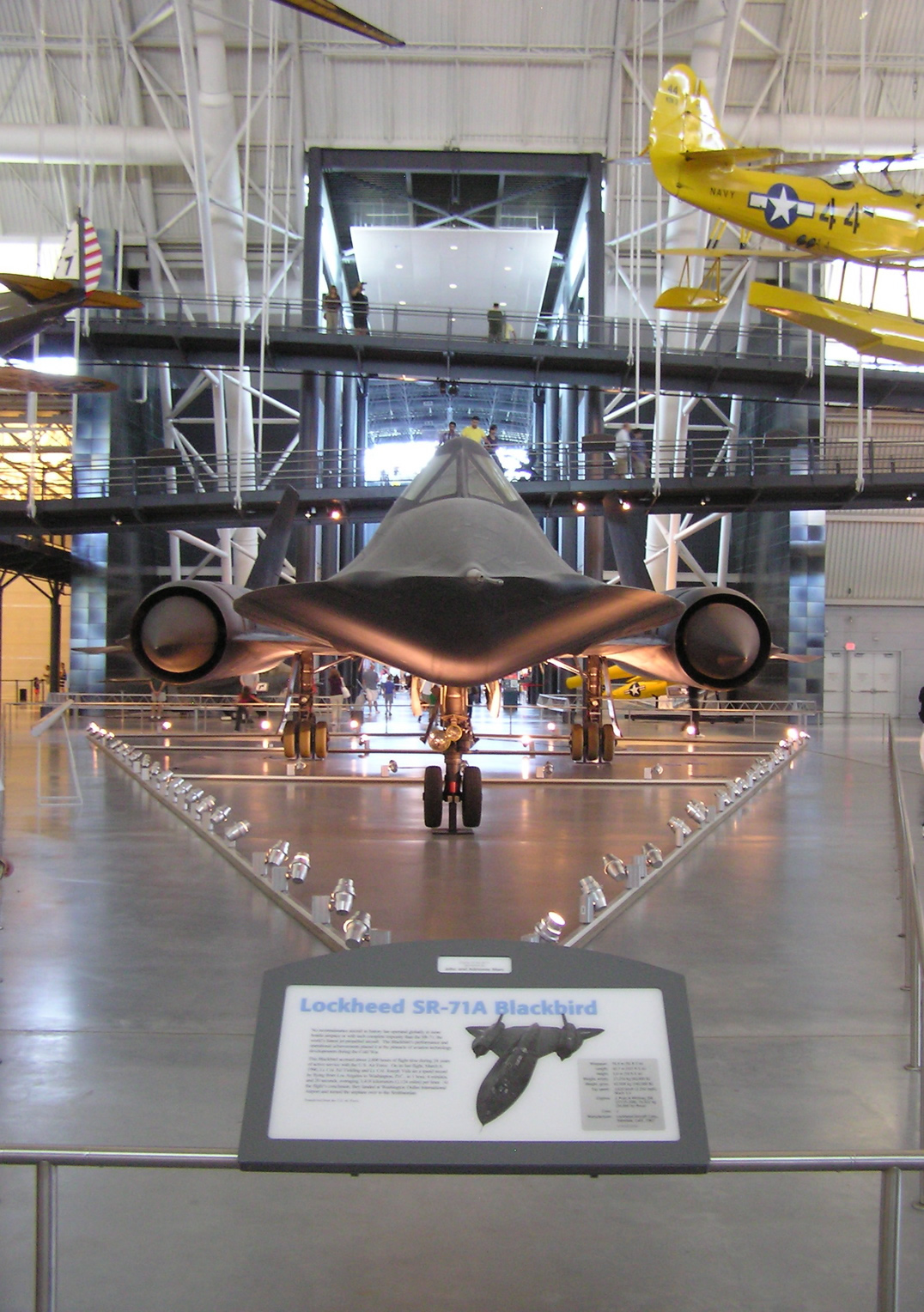 SR71 supersonic spy plane looks "saucer" like from the front